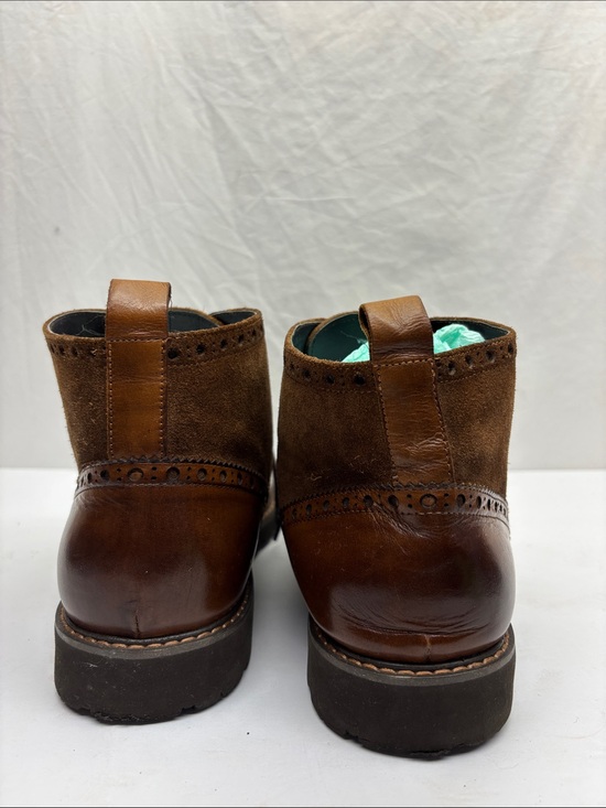 Vintage Foundry co Men\'s Brown Leather & Suede Chukka Wingtip Boots, SZ 10 main image 6